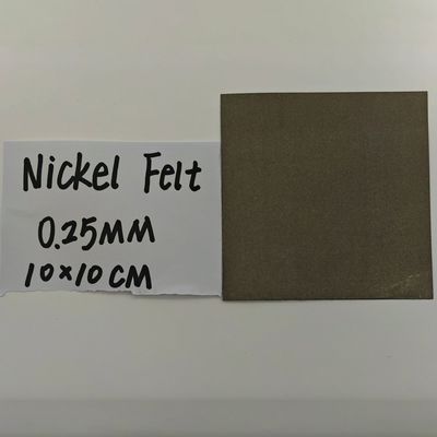 30-50% Porositeit Nikkelvezel Felt 0,25 mm Dik AEM Water Elektrolyse Waterstofproductie